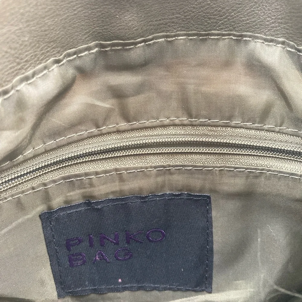 Pinko Shoulder Bag Clutch Animal Print and Sequins with Goldtone Chain